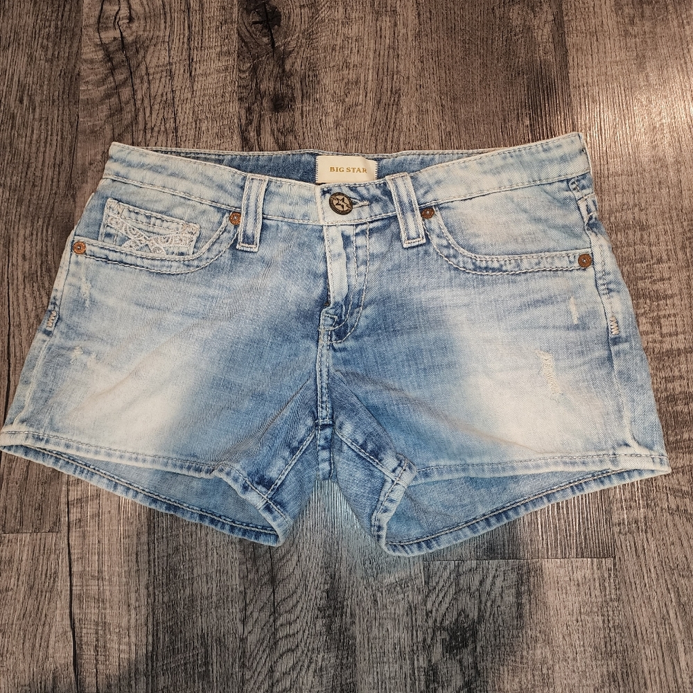 Big Star Light Blue Denim Jean Shorts